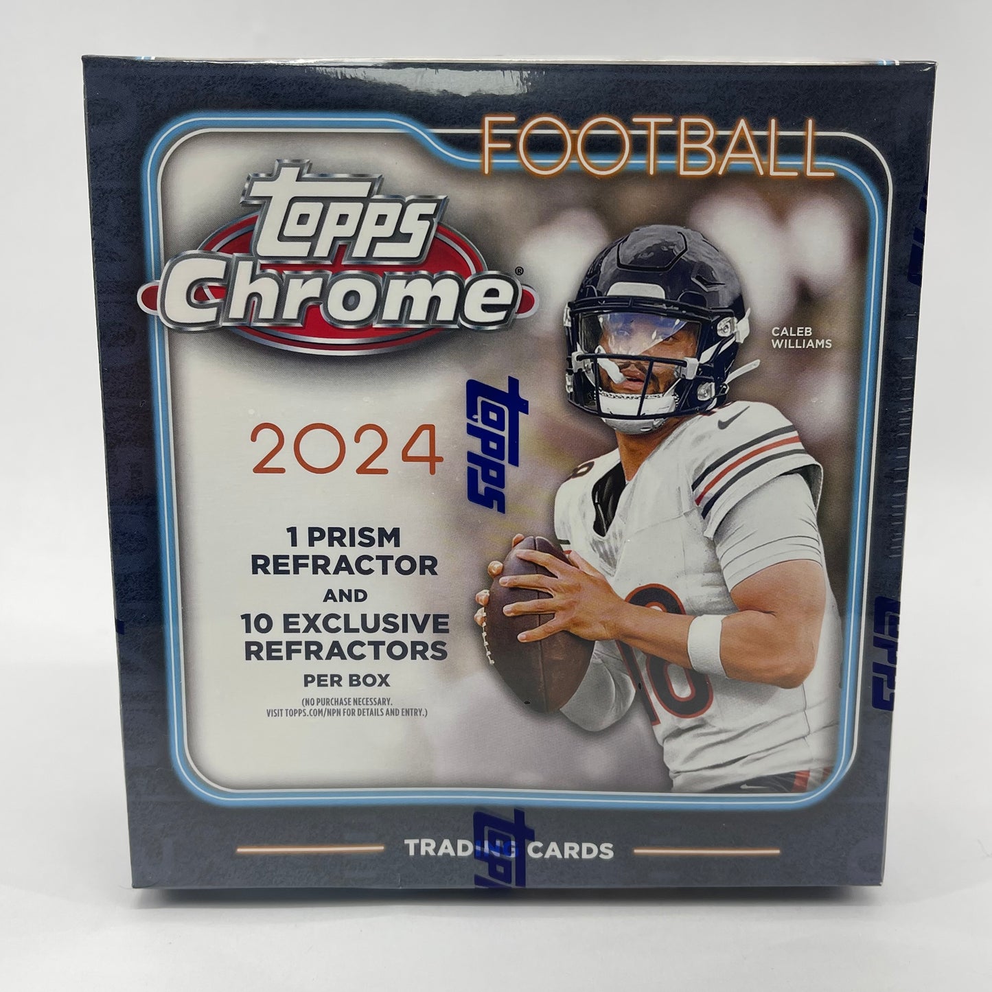 New Topps Chrome 2024 Football Trading Card Mega Box PKG014758