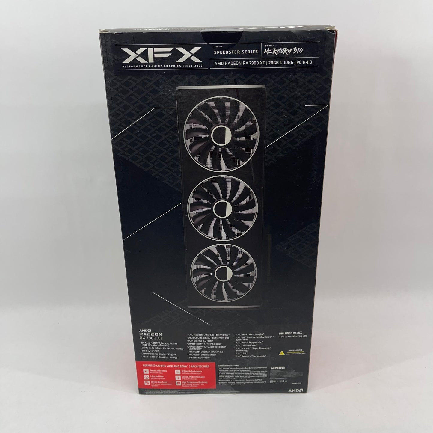 XFX Speedster MERC310 AMD Radeon RX 7900XT 20GB GDDR6 Graphics Card RX-79TMERCUR