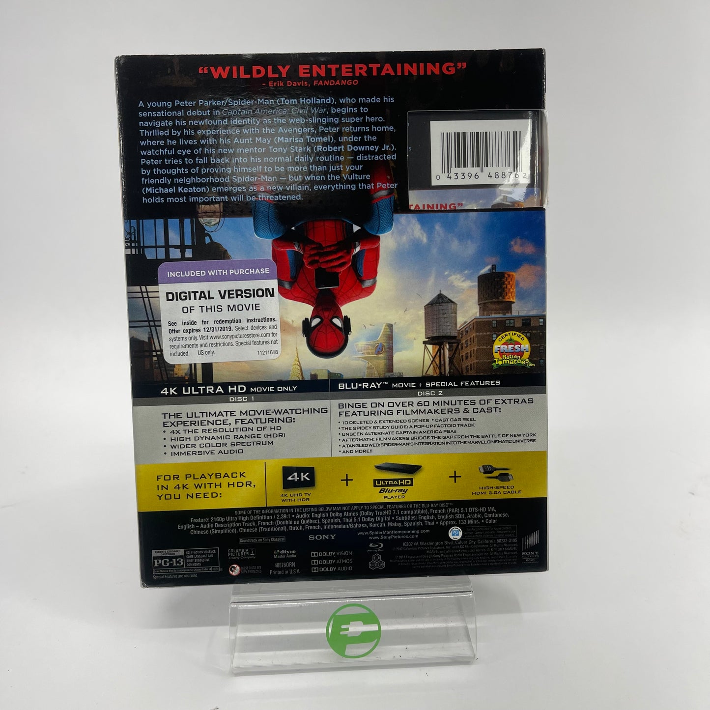 New Sony Spider-Man Homecoming Blu-Ray Disc