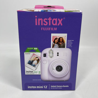 New Fujifilm Instax Mini 12 Instant Camera Bundle Purple