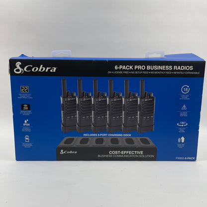 New Cobra Pro Business Radios 6-Pack Walkie Talkie PX655