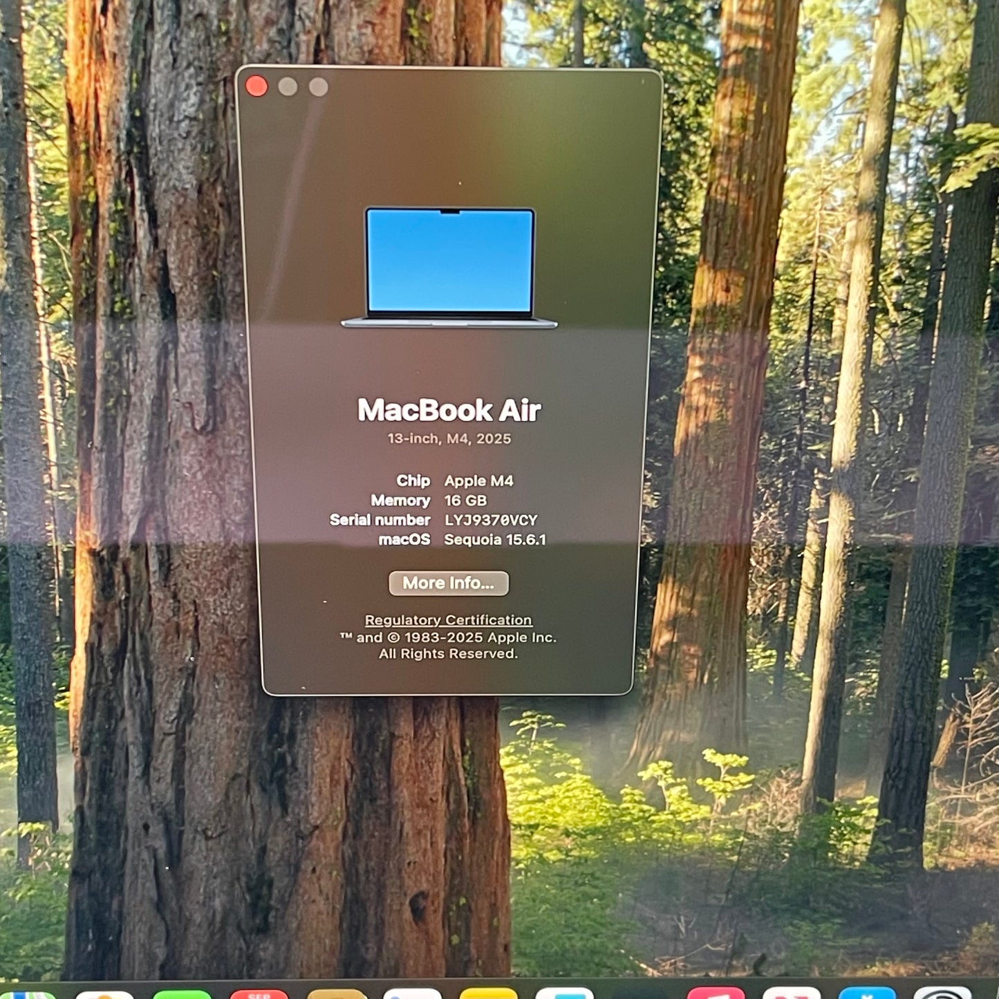 2025 Apple MacBook Air 13.3" M4 8C GPU 4.5GHz 16GB RAM 256GB SSD A3240