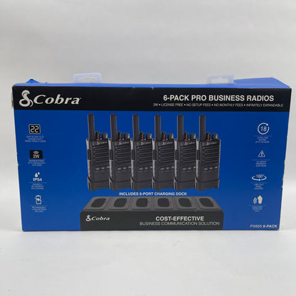 New Cobra Pro Business Radios 6-Pack Walkie Talkie PX655
