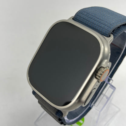 Factory Unlocked Apple Watch Ultra 2 49MM Natural Titanium Blue Alpine Loop