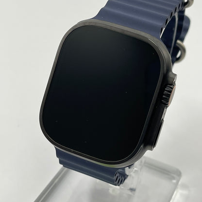 Unlocked Apple Watch Ultra 2 49MM Black Titanium Anchor Blue Ocean Band