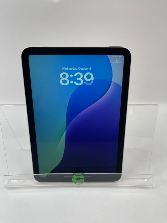 WiFi Only Apple iPad Mini 6th Gen 64GB Starlight MK7P3LL/A