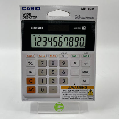 New Casio MH-10M Wide Display Desktop Calculator