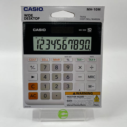 New Casio MH-10M Wide Display Desktop Calculator
