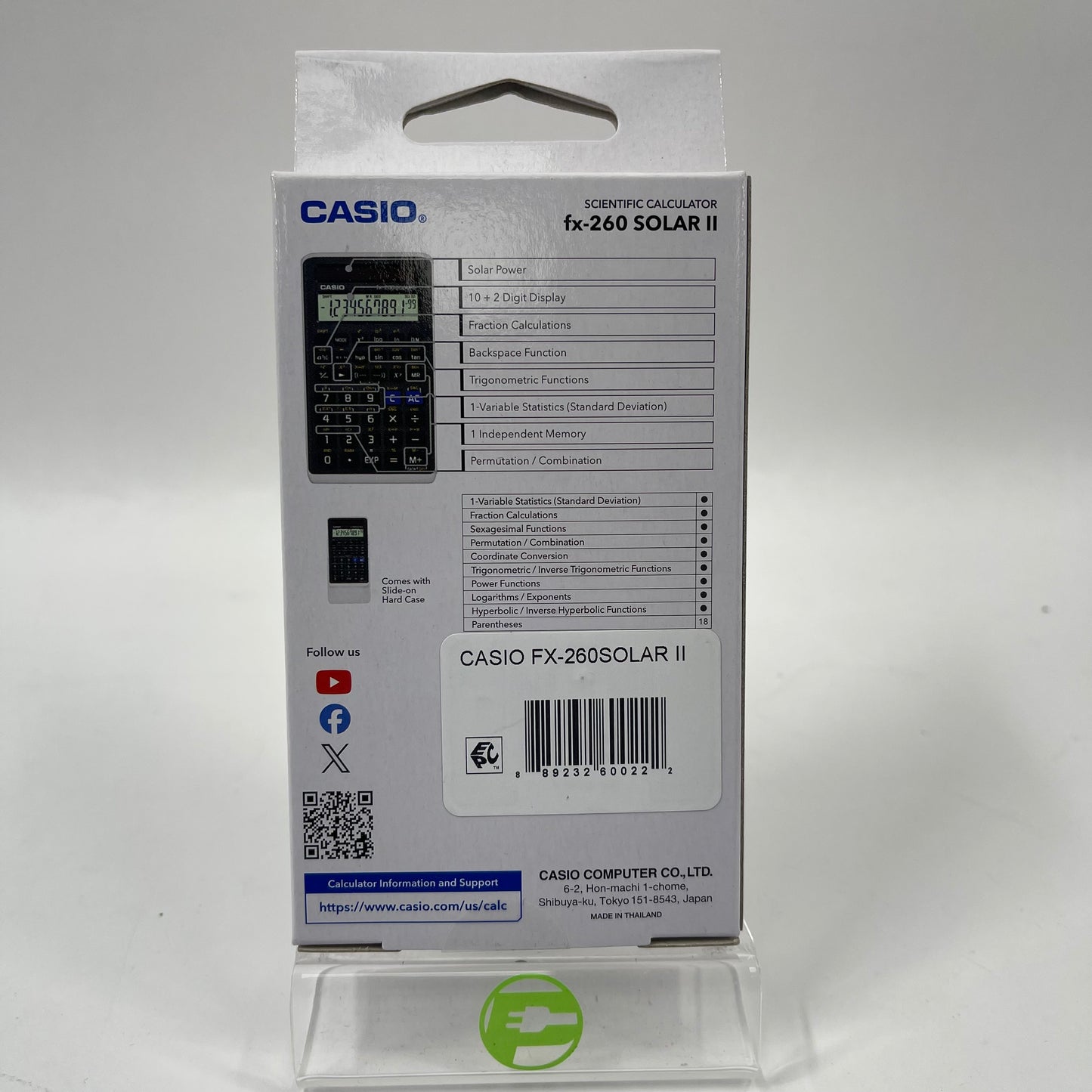 New Casio fx-260 SOLAR II Scientific Calculator