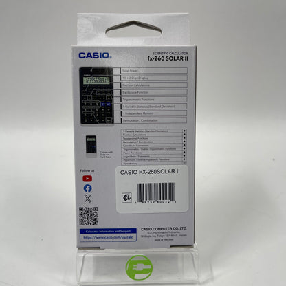 New Casio fx-260 SOLAR II Scientific Calculator