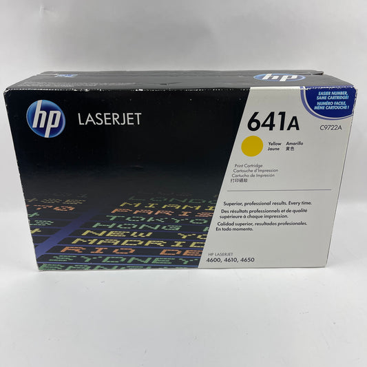 New HP 641A C9722A Yellow Print Cartridge Prod. Date Oct. 2018