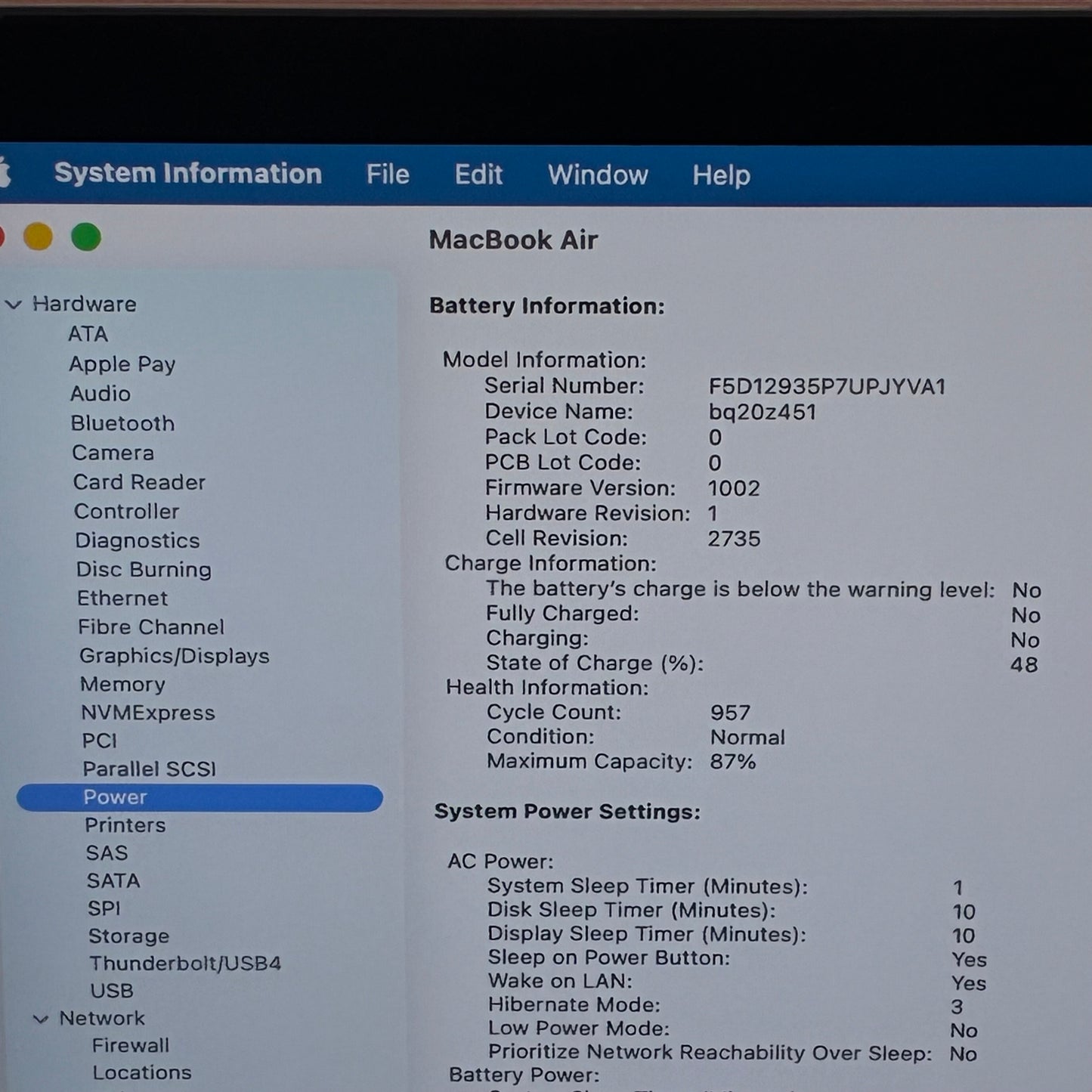2020 Apple MacBook Air 13.3" M1 7C GPU 3.2GHz 8GB RAM 256GB SSD A2337