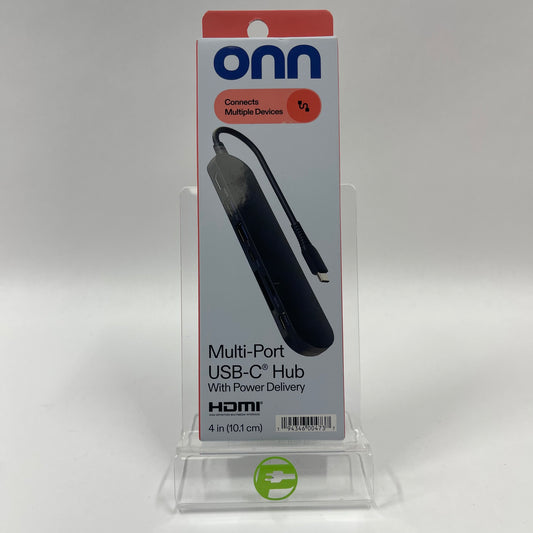 New Onn Multi-Port USB-C Hub with Power Delivery 100162719
