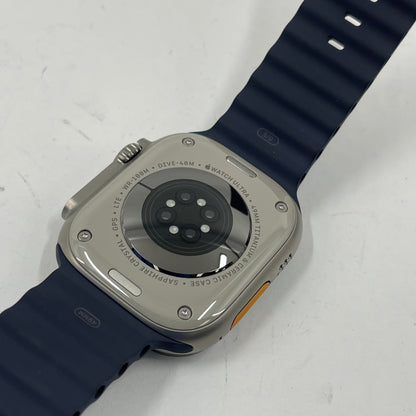 Unlocked Apple Watch Ultra 2 49MM Natural Titanium Blue Ocean Band A2986