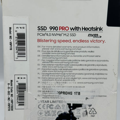 New Samsung 990 Pro 1TB M.2 PCIe 4.0 NVMe SSD MZ-V9P1T0