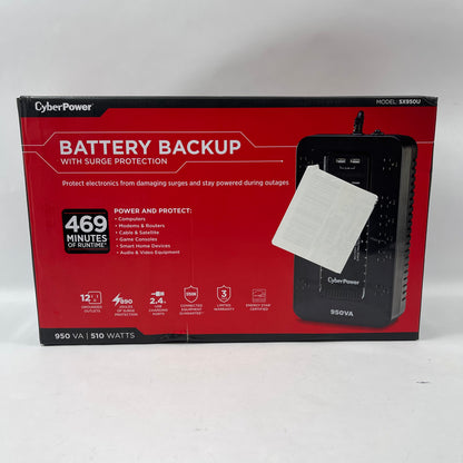 New CyberPower 950VA 510W Battery Backup UPS System SC950U