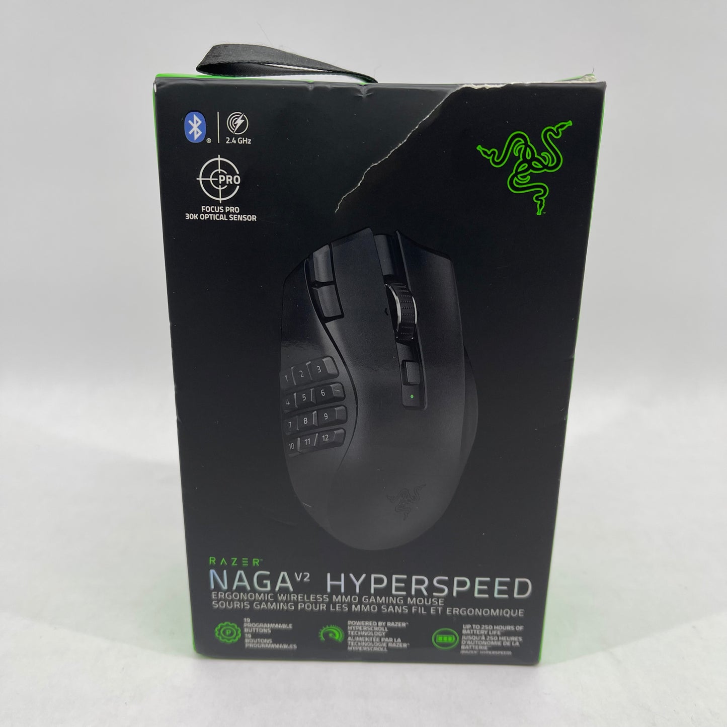 New Razer Naga V2 Hyperspeed Wireless Gaming Mouse RZ01-03600100-R3U1