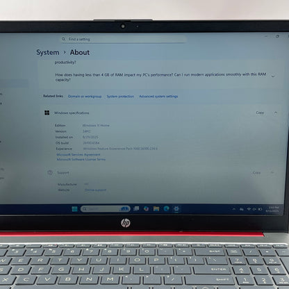 HP Laptop 15-FD0083WM 15.6" N200 1.0GHz 4GB RAM 128GB SSD