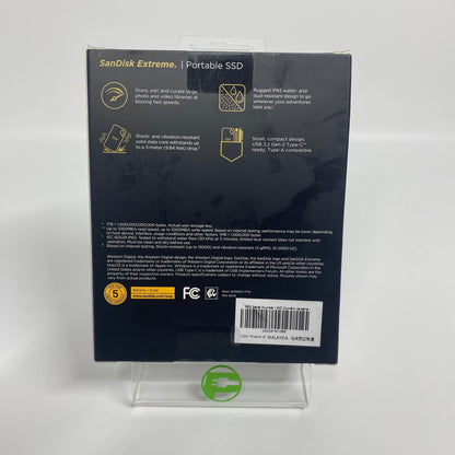 New SanDisk Extreme Portable 2TB USB-C SSD SDSSDE51-2T00-AW25