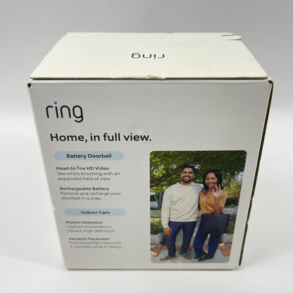 New Ring Battery Doorbell and Indoor Cam Wireless Doorbell Security Camera