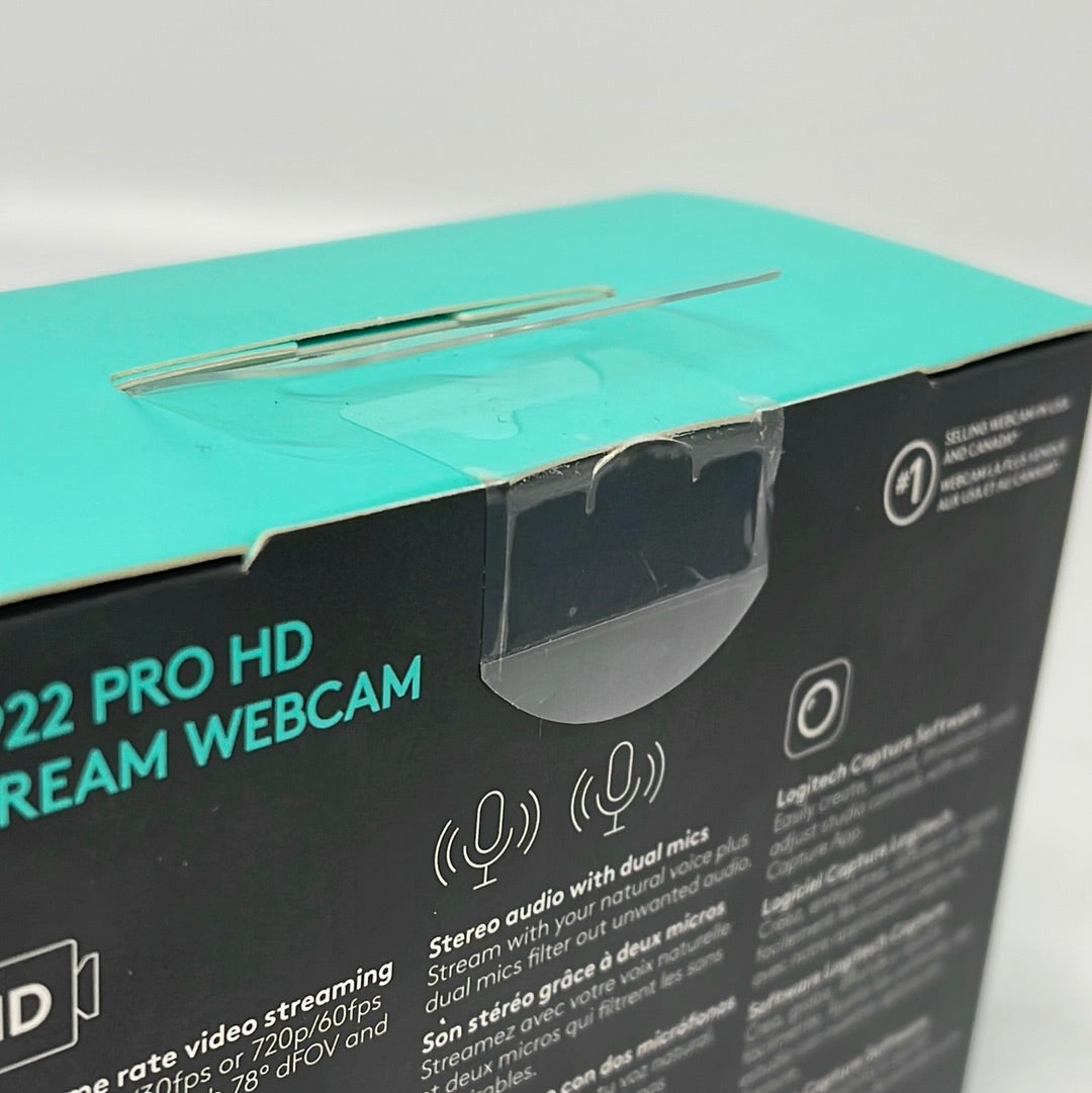 New Logitech C922 Pro HD Stream Webcam 1080p 960-001087