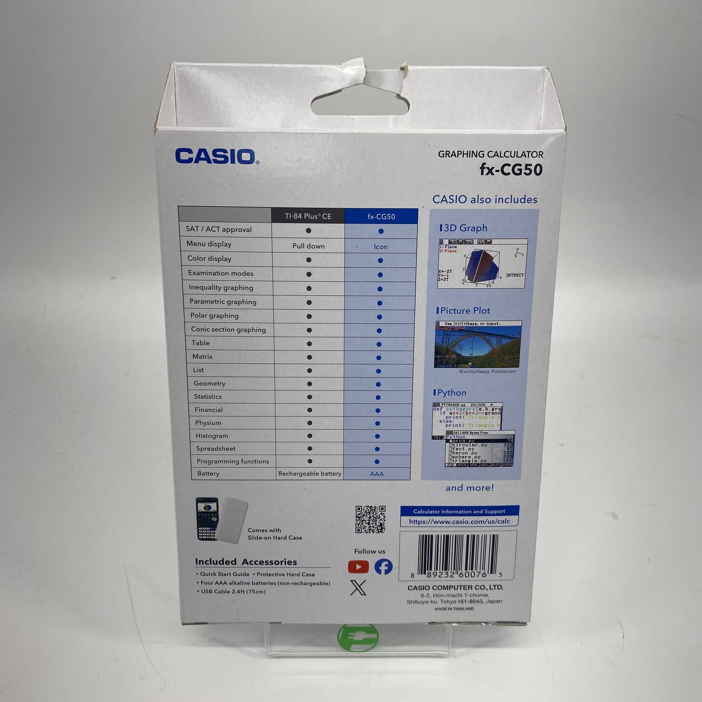 New Casio Graphing Calculator PRIZM FX-CG50
