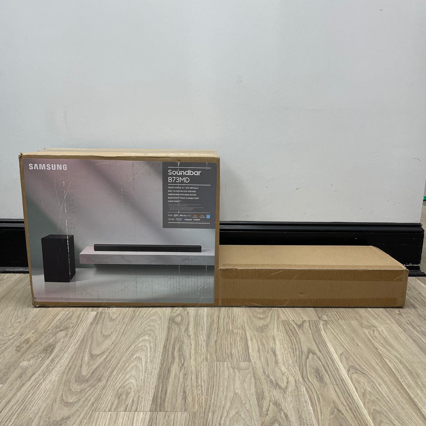 New Samsung B73MD 5.1Ch. Soundbar & Subwoofer Black HW-B73MD