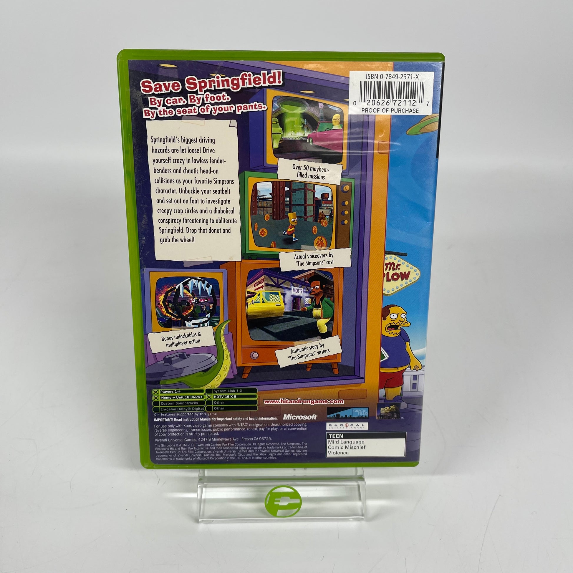 The Simpsons Hit and Run (Microsoft Xbox, 2003) PayMore North Raleigh