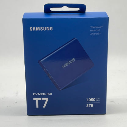 New Samsung T7 2TB USB-C to USB-A/USB-C Portable SSD MU-PC2T0H