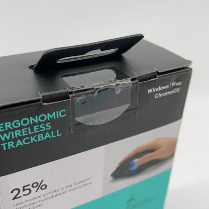 New Logitech Ergonomic Wireless Trackball Mouse 910-006610