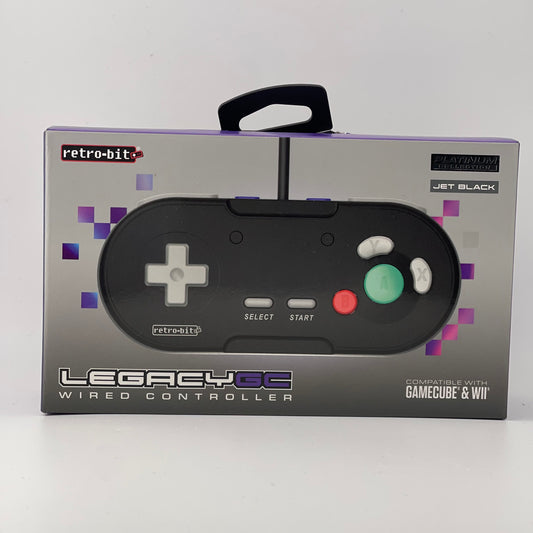 New Retro-Bit LegacyGC Wired Gaming Controller Black RB-GC-4718 For Gamecube/Wii