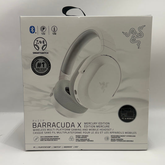 New Razer Barracuda X Mercury White RZ04-0443 Wireless Headset Multi-Platform