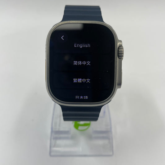 Unlocked Apple Watch Ultra 2 49MM Blue Titanium Blue Ocean Band MREG3LL/A