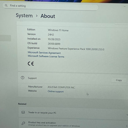 Asus Vivobook 16 F1605VA 16" i7-1355U 1.7GHz 16GB RAM 512GB SSD Intel Iris Xe 