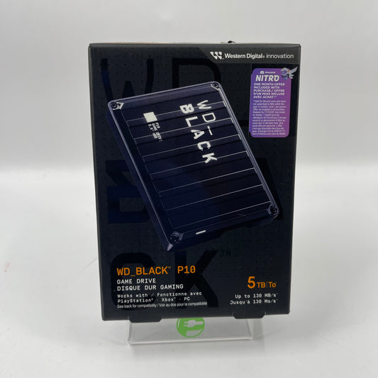 New Western Digital WD_Black P10 5TB 2.5" Micro USB-B to USB-A HDD