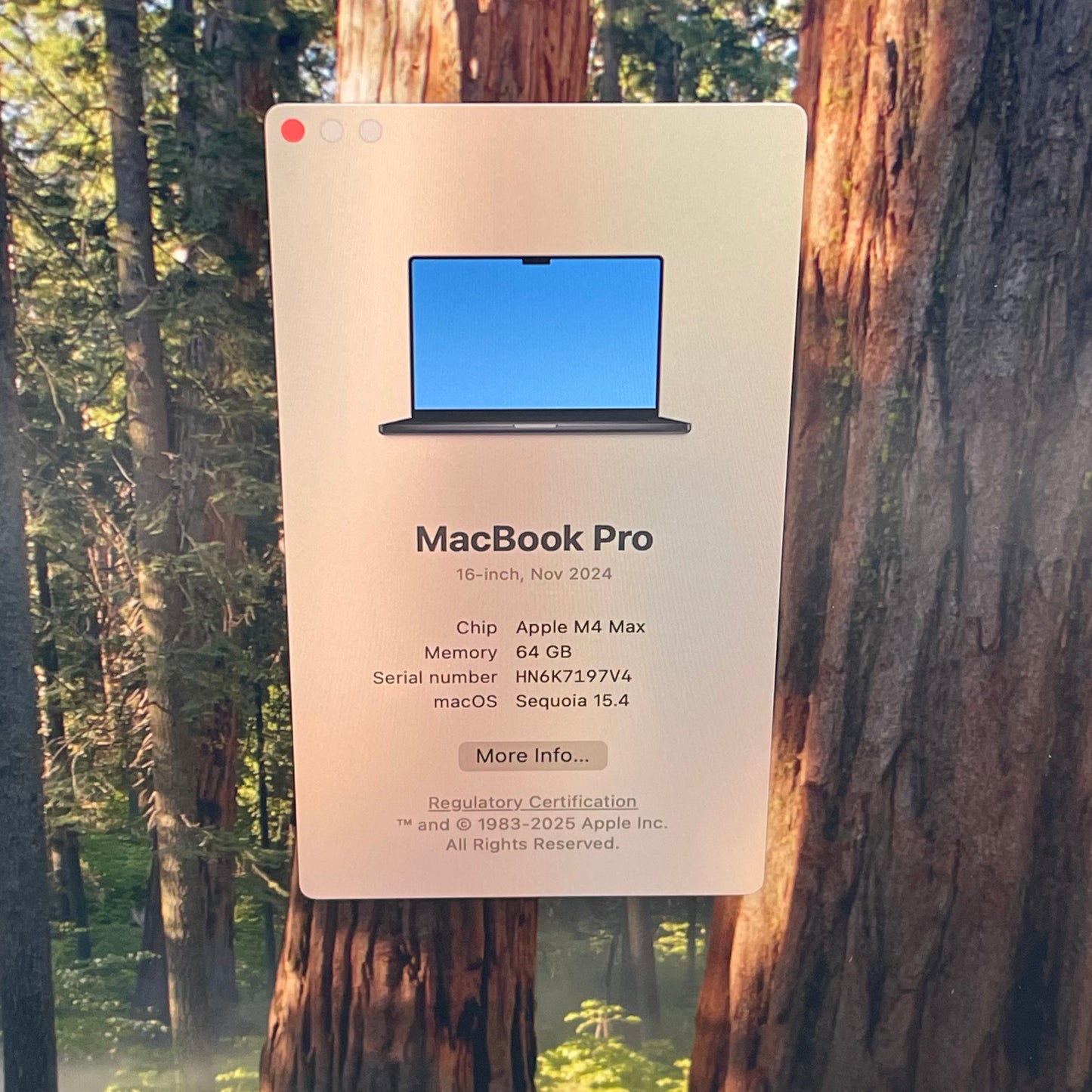 2024 Apple MacBook Pro 16" M4 Max 40C 4.5GHz 64GB RAM 1TB SSD A3186