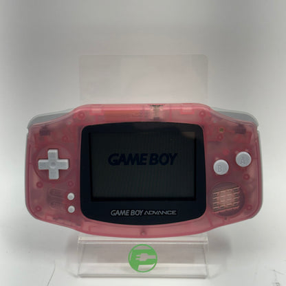 Nintendo Game Boy Advance Handheld Game Console Only AGB-001 Clear Pink Fuschia