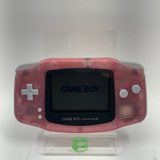 Nintendo Game Boy Advance Handheld Game Console Only AGB-001 Clear Pink Fuschia