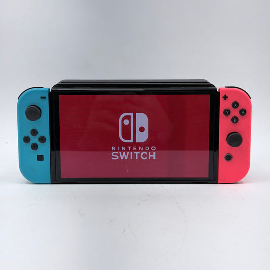 Nintendo Switch OLED Video Game Console HEG-001 Neon Red/Neon Blue