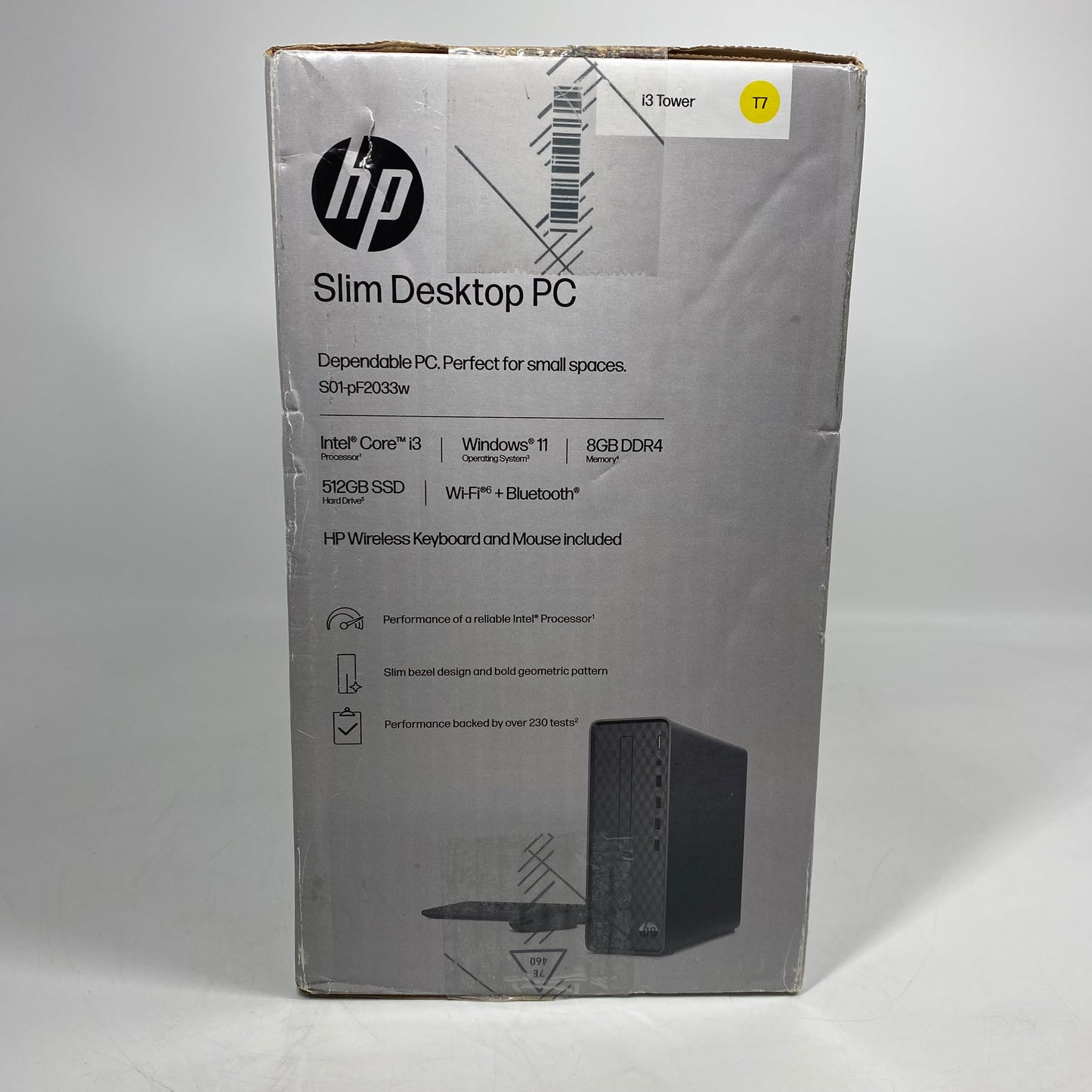 New HP Slim Desktop PC S01-PF2033W i3-12100 4.30GHz 8GB RAM 512GB SSD