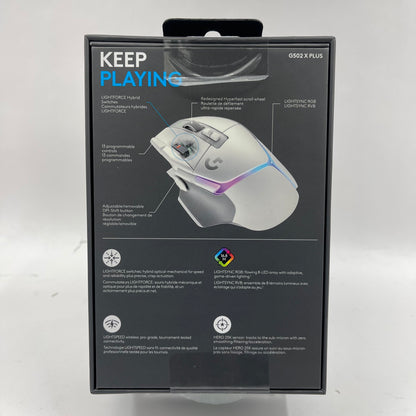 New Logitech G502 X PLUS Lightspeed Wireless Gaming Mouse 910-006169