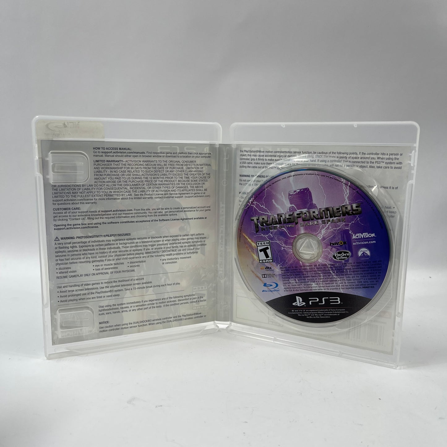 Transformers: Rise of the Dark Spark (Sony PlayStation 3 PS3, 2014)