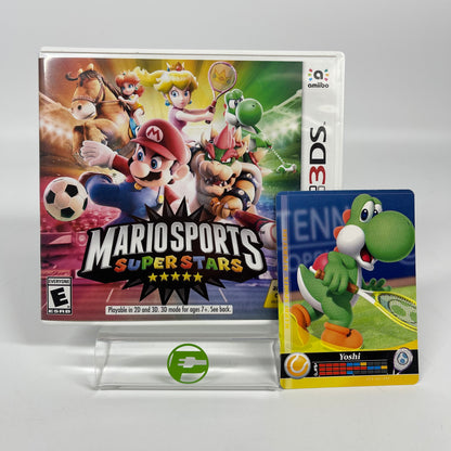 Mario Sports Superstars (Nintendo 3DS, 2017) With Yoshi Amiibo Card