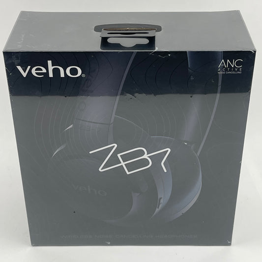 New Veho ZB-7 ANC Wireless Over-Ear Bluetooth Headphones Black VEP-024-ZB7-B