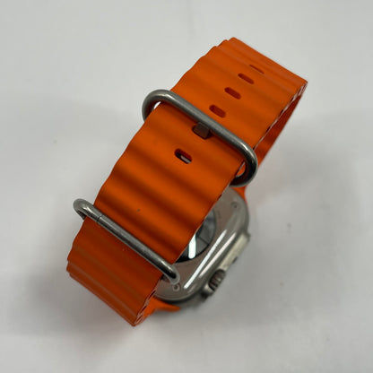 Unlocked Apple Watch Ultra 2 49MM Natural Titanium Orange Ocean Band MREH3LL/A