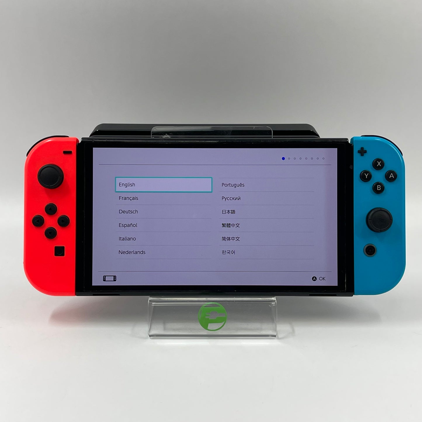 Nintendo Switch OLED Video Game Console HEG-001 Neon Red/Neon Blue￼