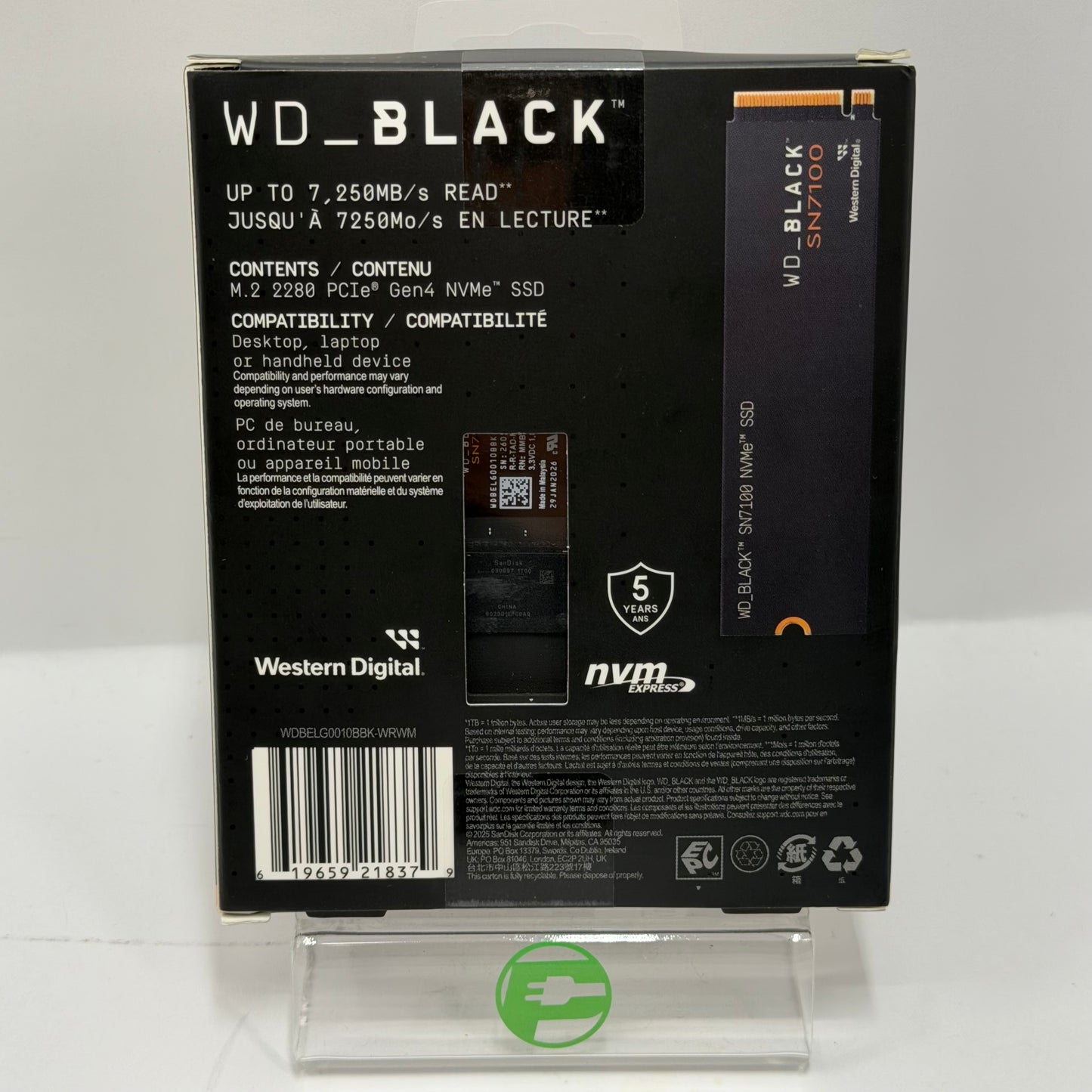 New Western Digital WD_Black SN7100 1TB 2280mm M.2 NVMe Gen 4.0 x 4 SSD