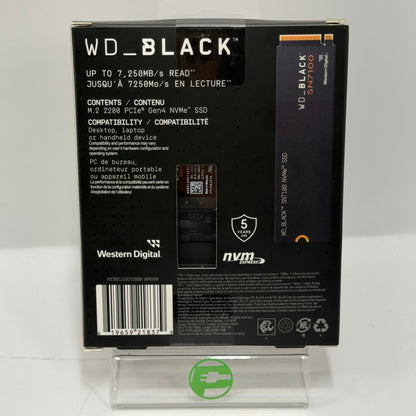 New Western Digital WD_Black SN7100 1TB 2280mm M.2 NVMe Gen 4.0 x 4 SSD