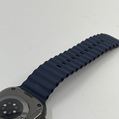 Unlocked Apple Watch Ultra 2 49MM Black Titanium Anchor Blue Ocean Band