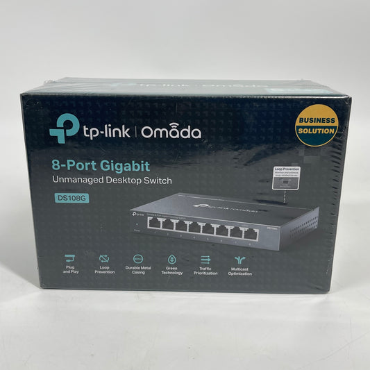 New TP-Link DS108G 8-Port Gigabit Unmanaged Desktop Switch 0130600247